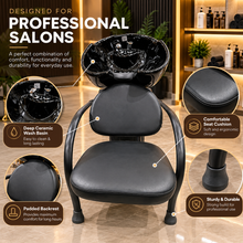 Professional Shampoo Station with Black Basin