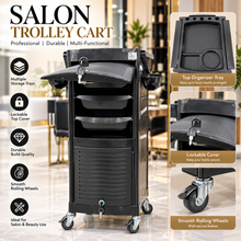 Salon Trolley Cart with Lockable Storage