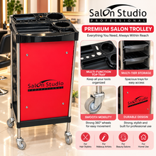 Salon Studio Professional Red & Black Salon Trolley
