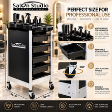 Salon Studio Professional Hair Styling Trolley Cart