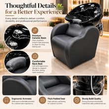 Professional Salon Shampoo Chair with Black Basin
